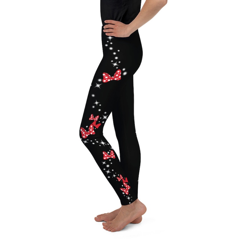 Youth Leggings Bow Magic Leggings Bow Magic Disney Inspired-Leggings Disney cosplay yoga leggings workout leggings run Disney