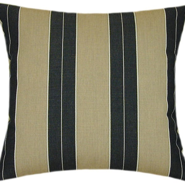 Sunbrella® Berenson Tuxedo Indoor/Outdoor Striped Pillow, Decorative Pillows, Sunbrella Outdoor Pillows