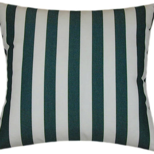 Sunbrella Stanton Lagoon Indoor/outdoor Striped Pillow Etsy