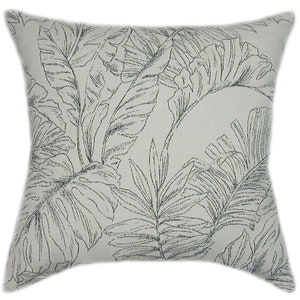 Sunbrella® Floral Pillow: Calm Graphite Indoor/Outdoor Decor