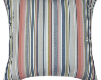 Sunbrella Highlight Splendor Indoor/Outdoor Striped Pillow, Decorative Pillows, Sunbrella Outdoor Pillows