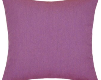 Sunbrella Canvas Iris Purple Indoor/Outdoor Solid Pillow