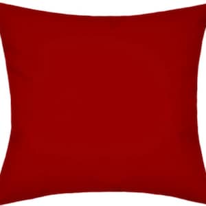 Sunbrella® Canvas Jockey Red Indoor/Outdoor Solid Pillow, Decorative Pillows, Sunbrella Outdoor Pillows