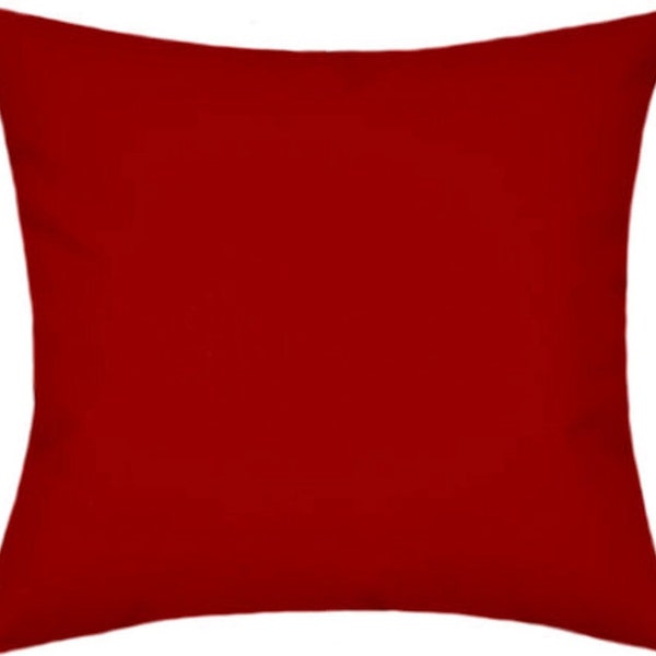 Sunbrella® Canvas Jockey Red Indoor/Outdoor Solid Pillow, Decorative Pillows, Sunbrella Outdoor Pillows