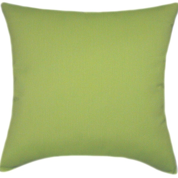 Sunbrella® Spectrum Kiwi Indoor/Outdoor Textured Solid Pillow, Decorative Pillows, Sunbrella Outdoor Pillows