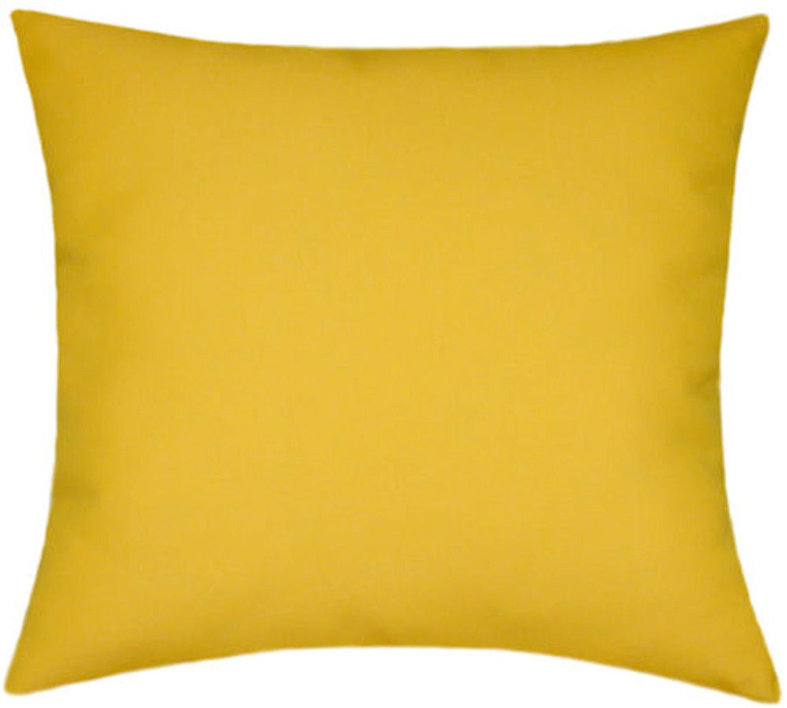 Sunbrella Canvas Sunflower Yellow Indoor/outdoor Solid Pillow Etsy