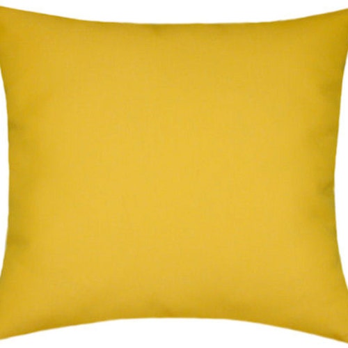 Sunbrella Canvas Sunflower Yellow Indoor/outdoor Solid Pillow Etsy