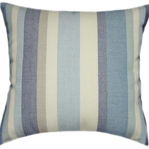 Sunbrella® Scope Cape Striped Indoor/Outdoor Pillow: Blue Beachy Throw Pillow