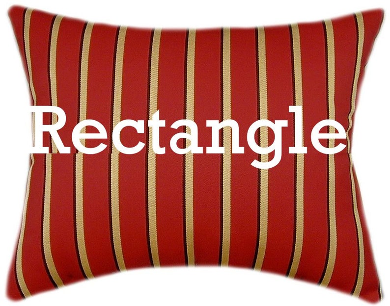Sunbrella Outdoor Pillows Decorative Pillows Sunbrella Harwood Crimson IndoorOutdoor Striped Pillow