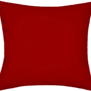Sunbrella Jockey Red Pillow, Canvas Indoor Outdoor Solid Throw Pillow