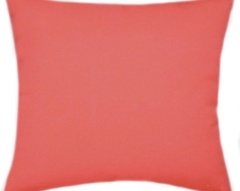 Cojín decorativo Sunbrella Canvas Melon, para interiores y exteriores, color liso
