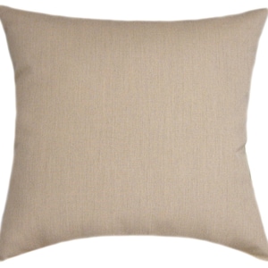 Sunbrella® Canvas Heather Beige Indoor/Outdoor Solid Pillow, Decorative Pillows, Sunbrella Outdoor Pillows