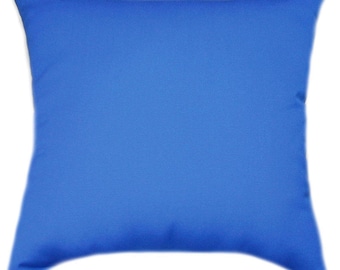 Sunbrella Canvas Pillow, Pacific Blue Indoor/Outdoor Decor