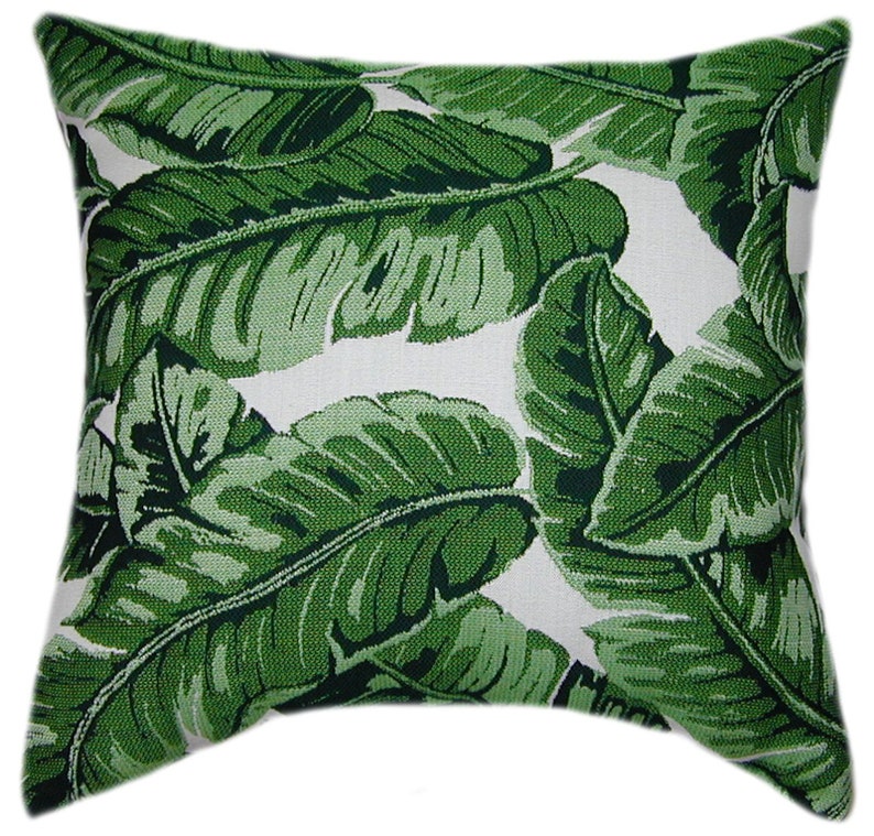 Sunbrella® Tropics Jungle Indoor/Outdoor Floral Pillow, Decorative Pillows, Sunbrella Outdoor Pillows image 1