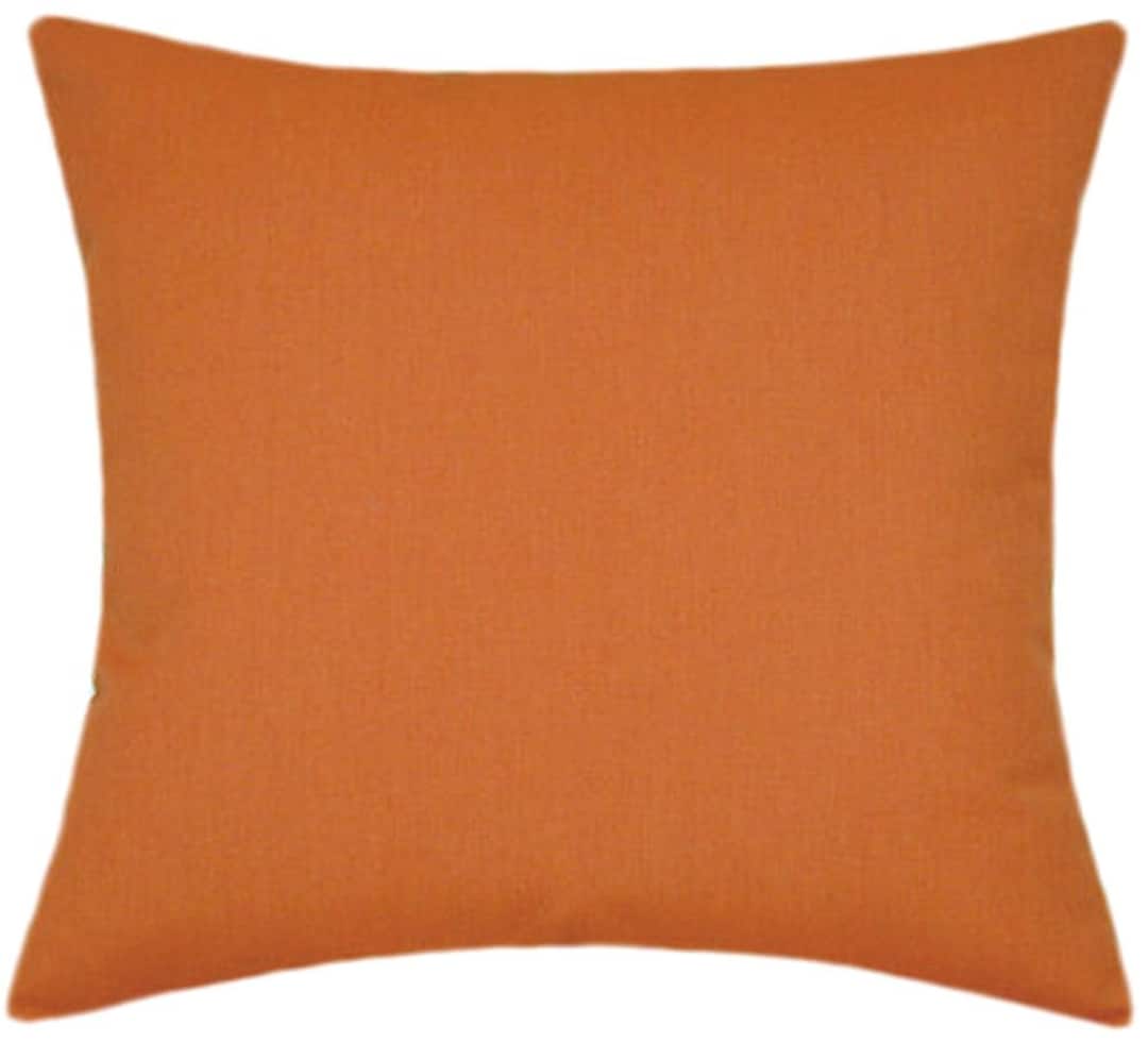 Sunbrella® Canvas Rust Indoor/outdoor Solid Pillow, Decorative Pillows, Sunbrella Outdoor