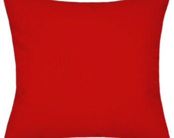 Sunbrella® Canvas Logo Red Indoor/Outdoor Solid Pillow, Decorative Pillows, Sunbrella® Outdoor Pillows