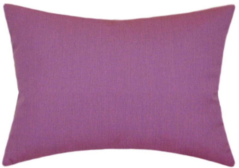 Sunbrella Canvas Iris Purple Indoor/outdoor Solid Pillow Etsy