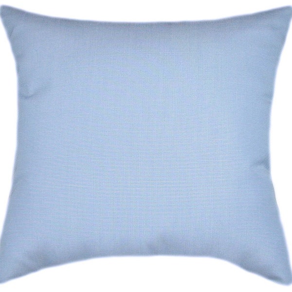 Sunbrella® Canvas Air Blue Indoor/Outdoor Solid Pillow, Decorative Pillows, Sunbrella Outdoor Pillows