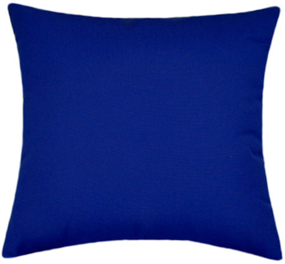 Sunbrella® Canvas True Blue Indoor/outdoor Solid Pillow, Decorative