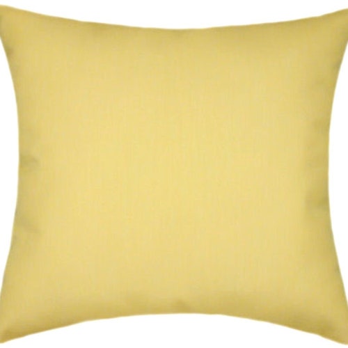 Sunbrella Canvas Sunflower Yellow Indoor/outdoor Solid Pillow Etsy
