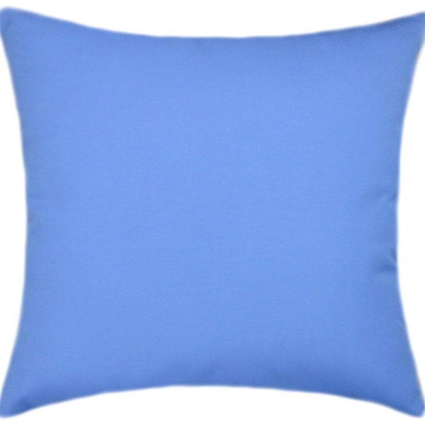 Sunbrella Capri Blue Pillow, Indoor Outdoor Decor