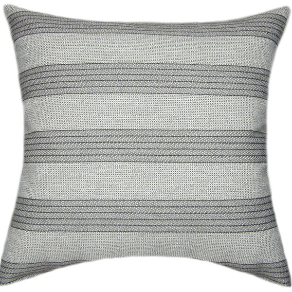 Sunbrella District Pebble Pillow: Indoor Outdoor Striped Throw Pillow