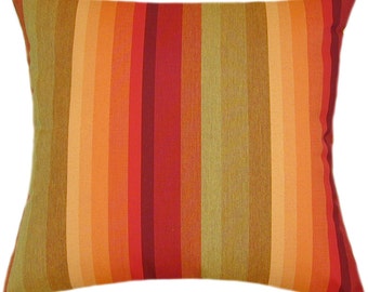 Sunbrella® Astoria Sunset Indoor/Outdoor Striped Pillow, Decorative Pillows, Sunbrella® Outdoor Pillows