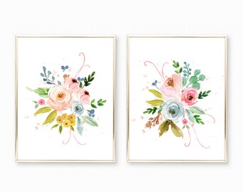floral watercolor etsy