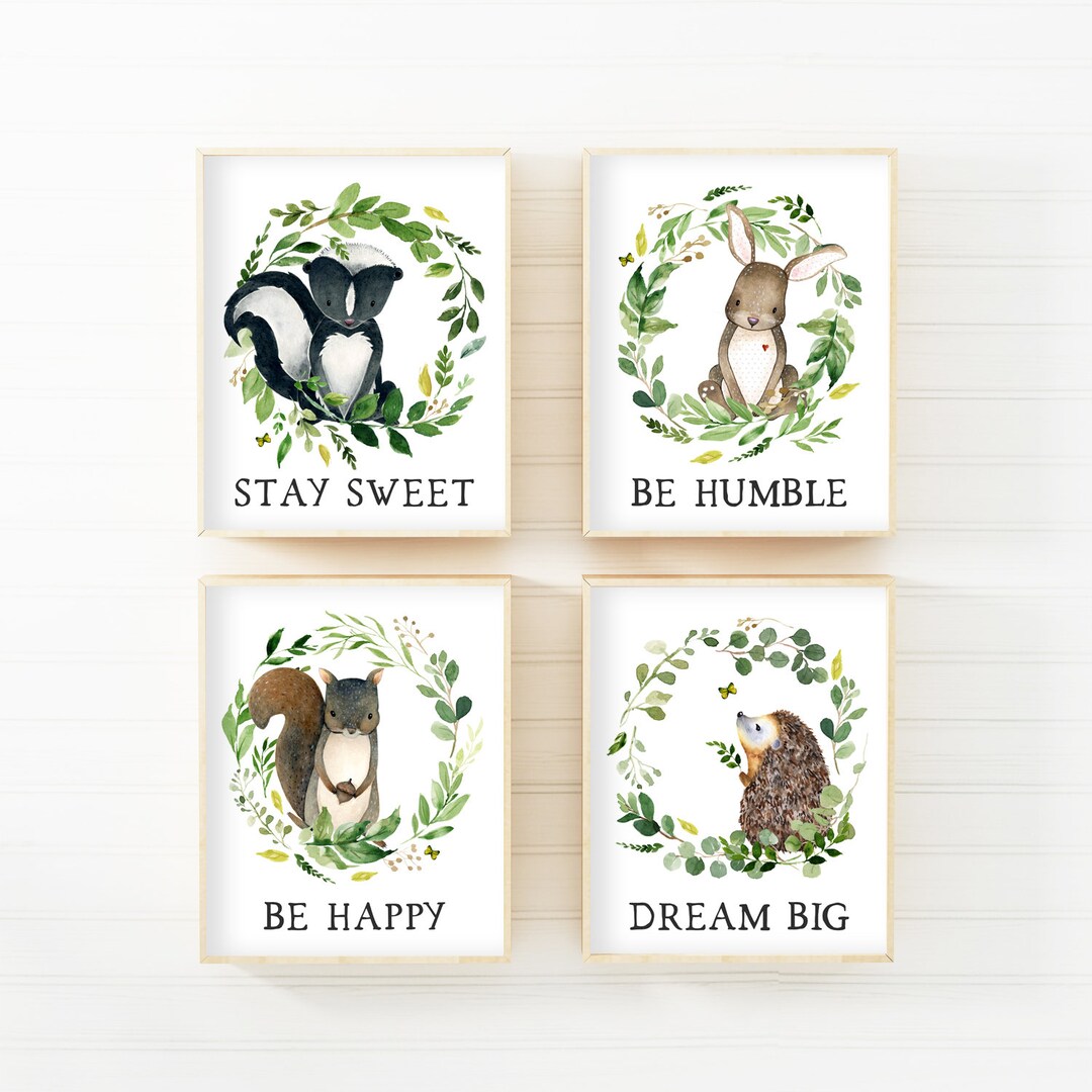 Printable Nursery Wall Art Set. Animal Nursery Decor. Animal Nursery ...