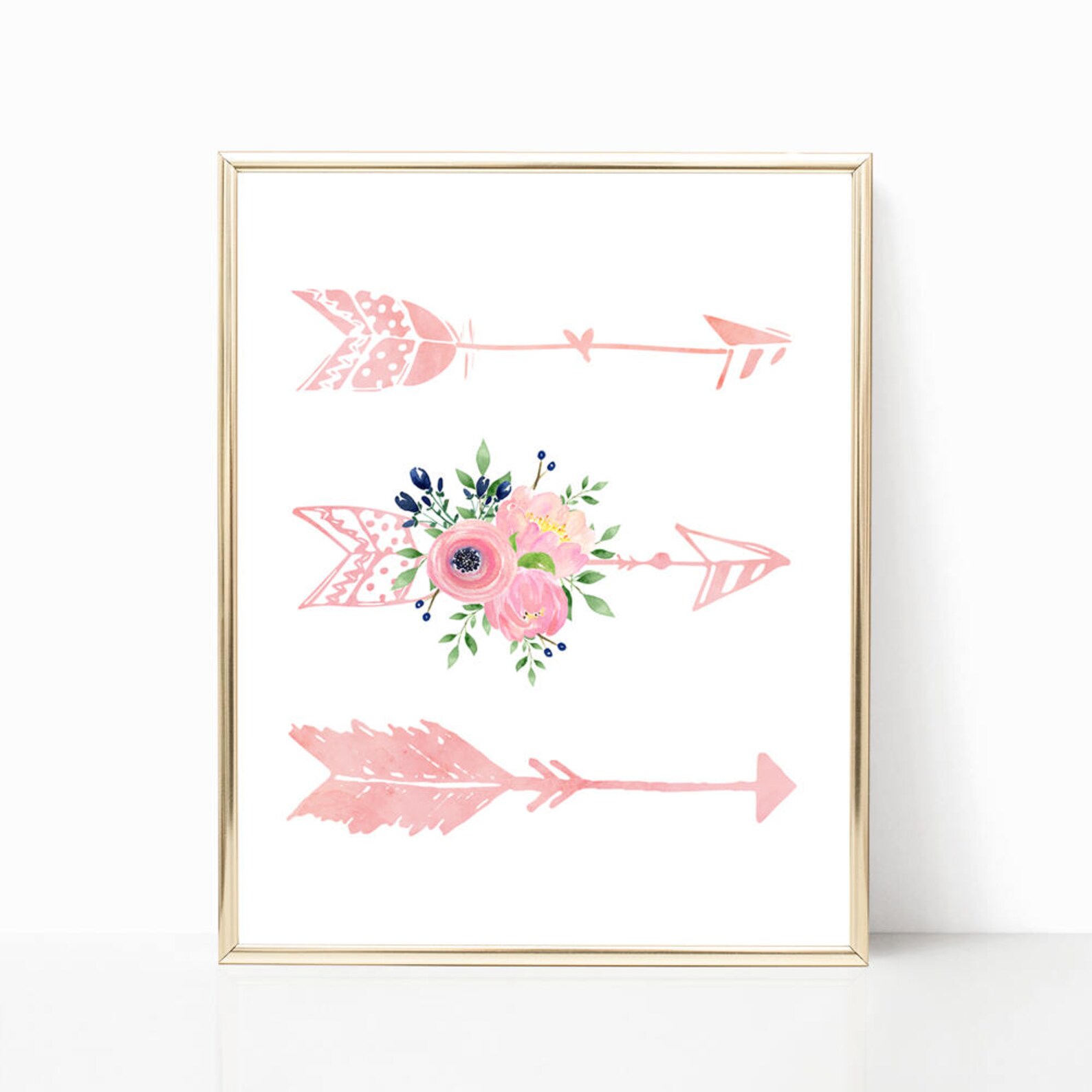 Navy and Pink Nursery Wall Art. Pink and Navy Wall Art. Blush Etsy