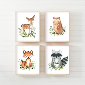 Nursery Prints. Woodland Nursery Wall Art. Nursery Wall Art Set. Forest Nursery Decor. Boy Nursery Art. Baby Shower Gift. Baby Boy Gift