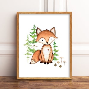 Printable Woodland Nursery Prints. Woodland Nursery Decor. Nursery Wall ...