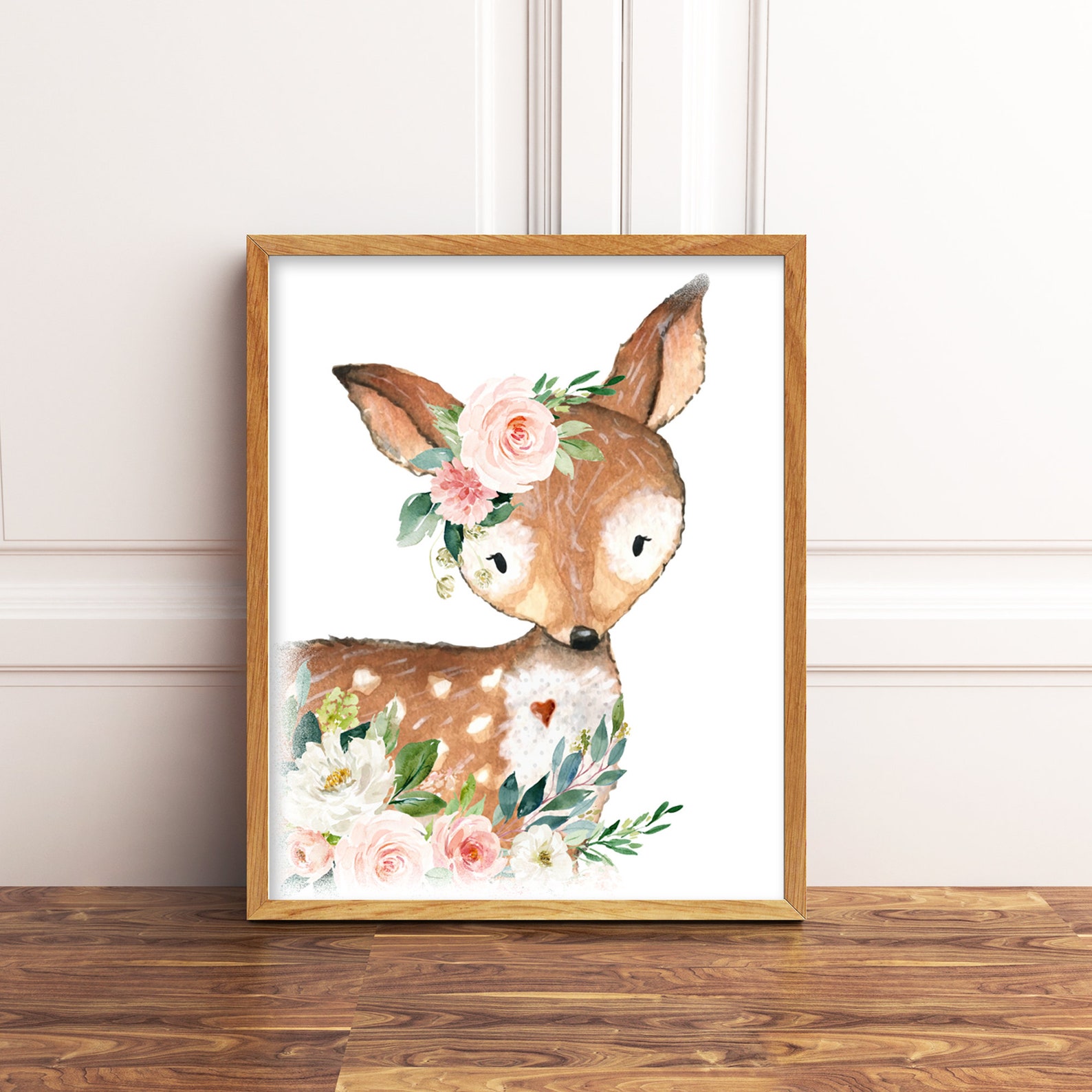 Blush Pink Woodland Nursery Animal Prints - Printable Files, Baby Girl ...