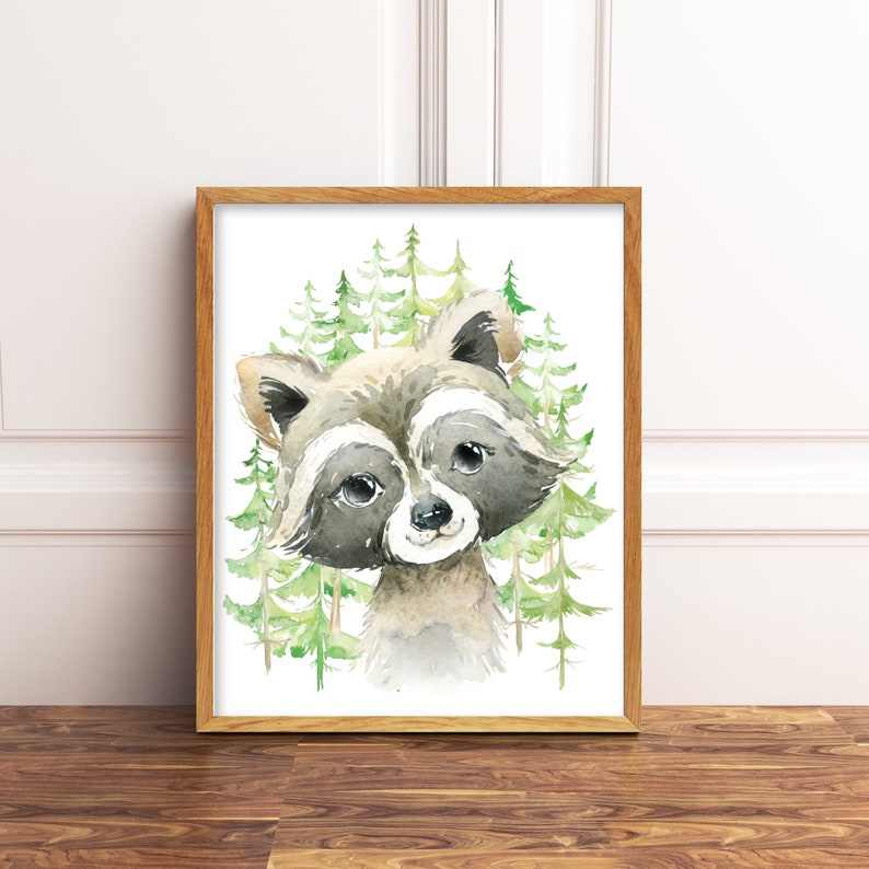 Printable Boy Woodland Nursery Animal Prints. Boy Nursery Art. Etsy
