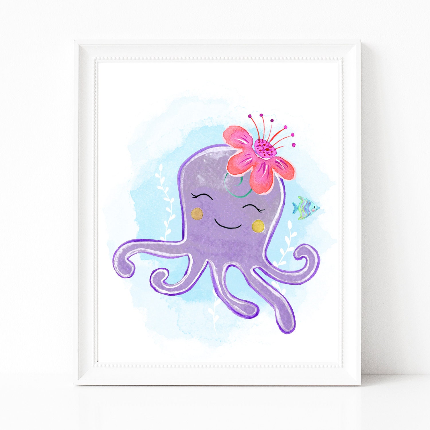 Printable Watercolor Mermaid Prints Set of 6. Mermaid | Etsy
