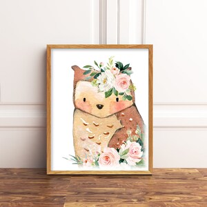 Blush Pink Woodland Nursery Animal Prints - Printable Files, Baby Girl ...