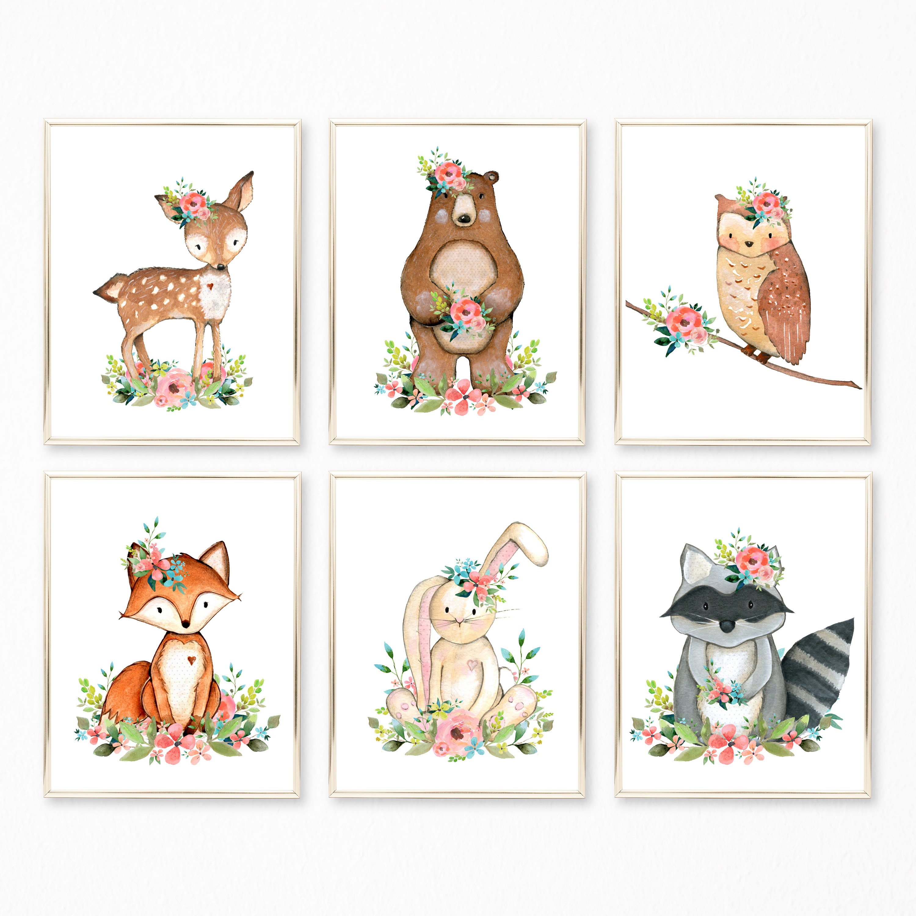 Woodland Animals Nursery Art. Woodland Nursery. Woodland Etsy