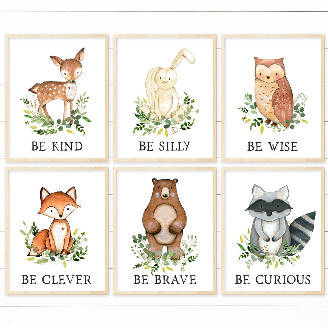 Boy Woodland Nursery Print, Woodland Nursery Decor, Boy Wall Art, Boy ...