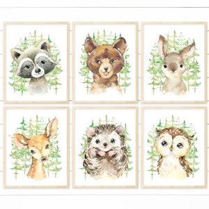 Printable Boy Woodland Nursery Animal Prints. Boy Nursery Art. Boy ...