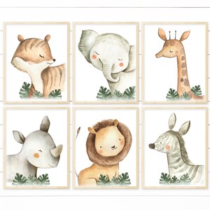 Safari Nursery Printable Art Set of 6. Safari Nursery Decor. Safari ...