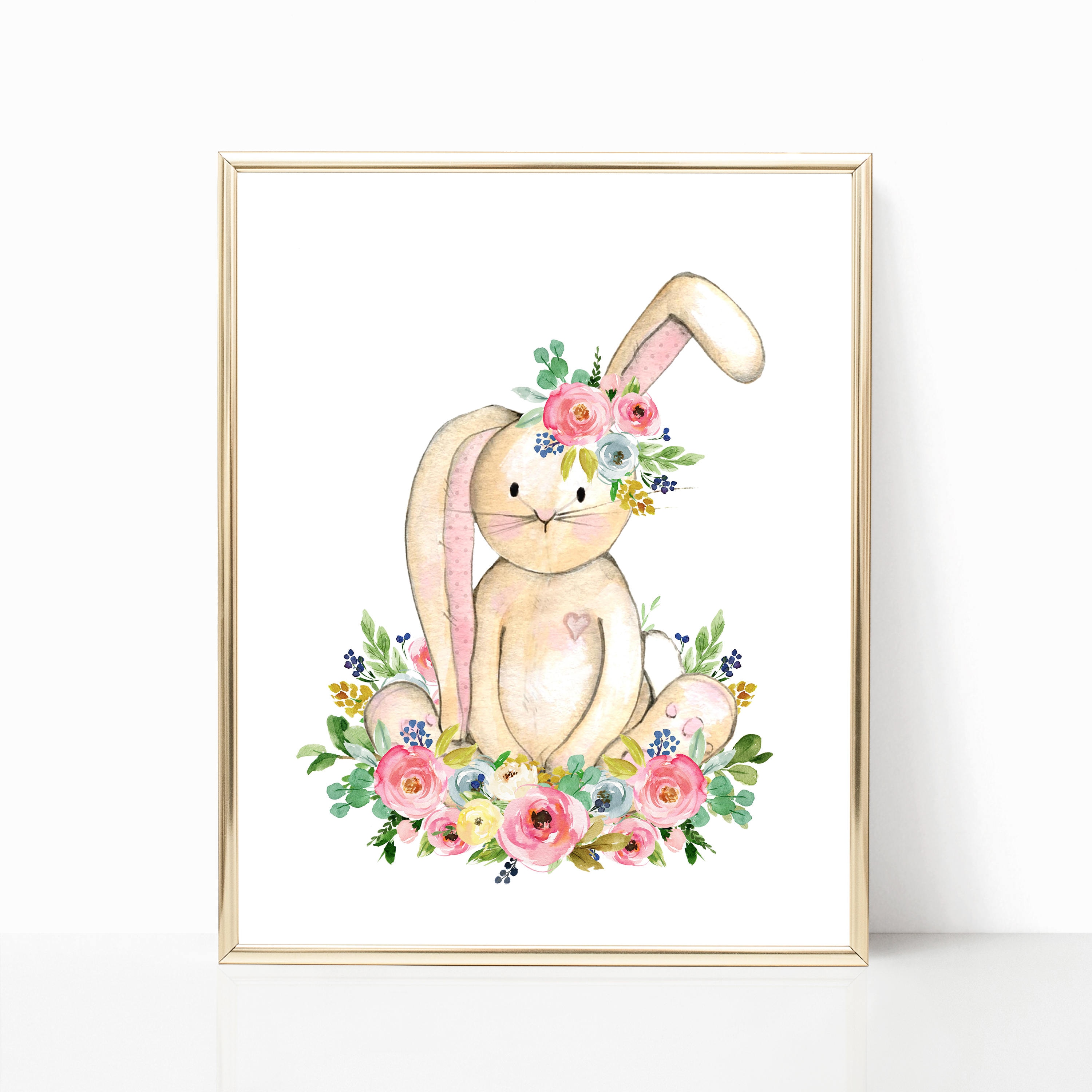 Bunny Nursery Wall Art. Rabbit Nursery. Rabbit Print. Etsy