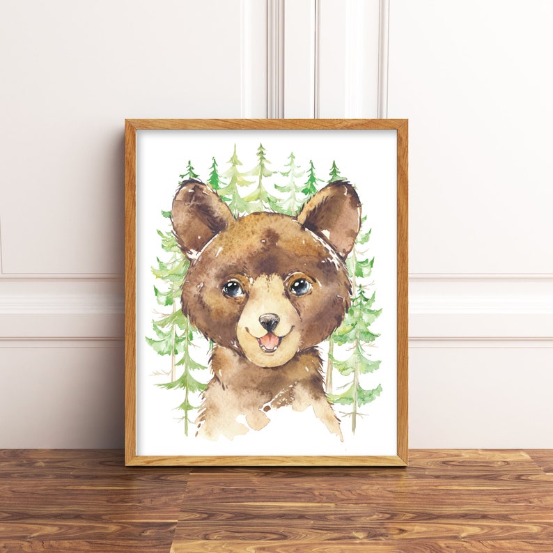 Printable Boy Woodland Nursery Animal Prints. Boy Nursery Art. Etsy