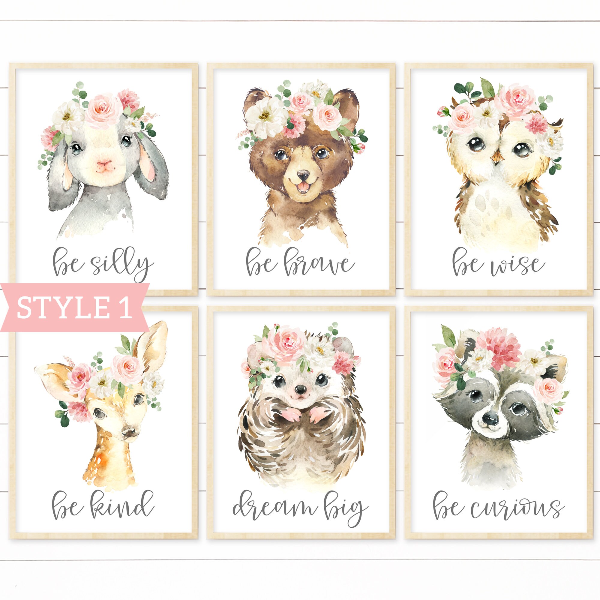 Woodland Creature Nursery Pictures Etsy