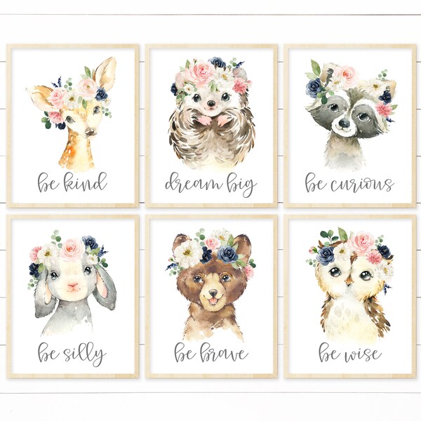 Navy Pink Nursery - Etsy