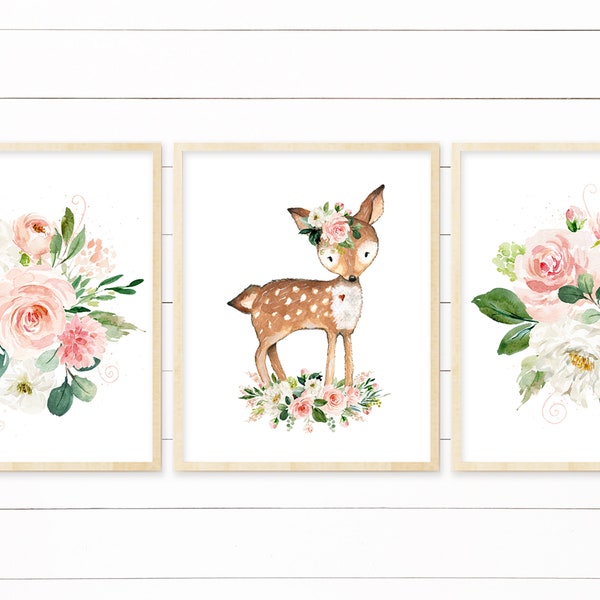 Deer Nursery Art Etsy