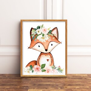 Blush Pink Woodland Nursery Animal Prints - Printable Files, Baby Girl ...