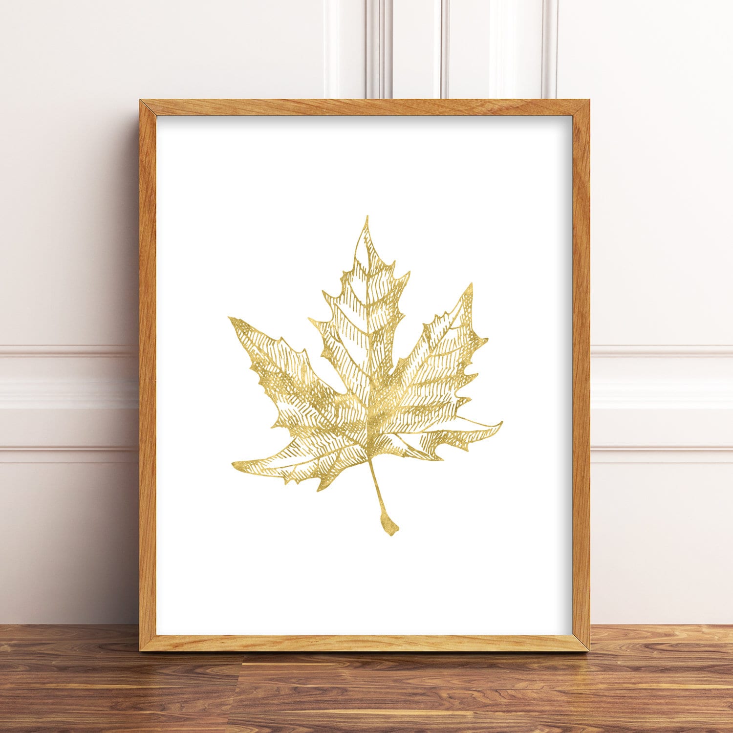 Leaf Art Printable File. Fall Printable Art. Minimalist - Etsy