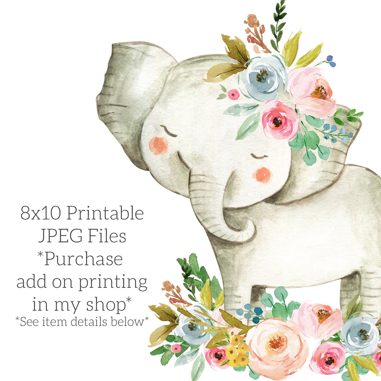 Safari Nursery Girl. Girl Safari Nursery Decor. Floral Safari Etsy