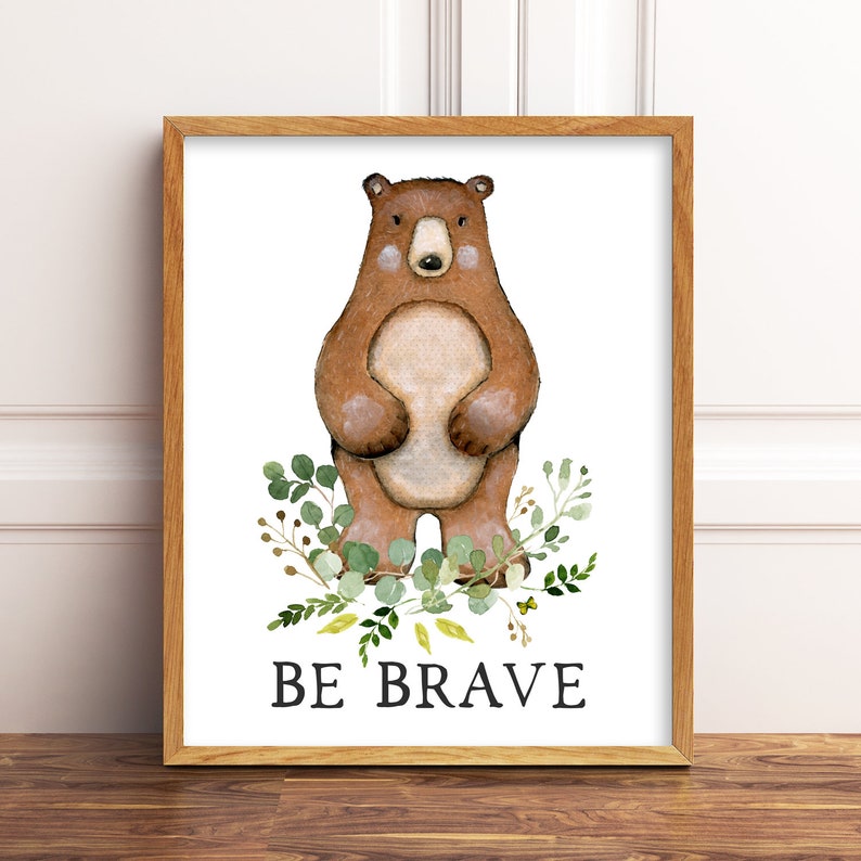 Boy Woodland Nursery Print Woodland Nursery Decor Boy Wall Etsy