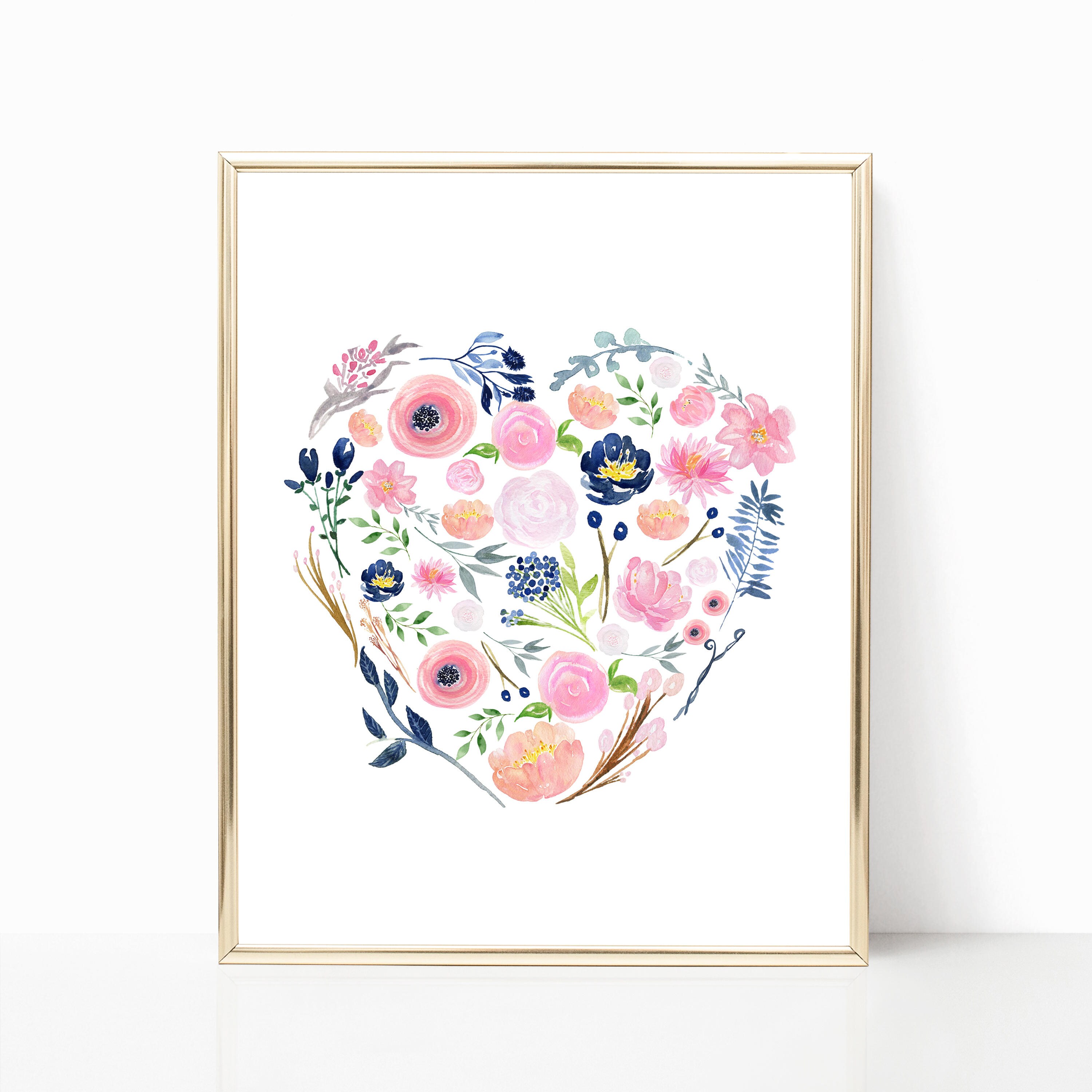 Navy and Pink Nursery Wall Art. Pink and Navy Wall Art. Blush Etsy